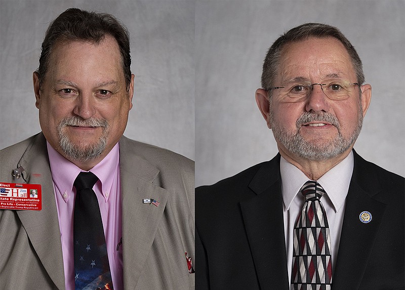 Independent Jim A. Hall (left) and Rep. Ron McNair, R-Harrison, are competing for the Arkansas House of Representatives District 5 seat.
