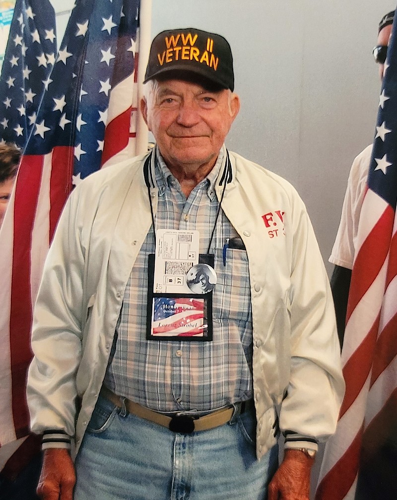 Lorenz Strobel grew up on a farm in the Lohman, Mo., area and was one of three brothers drafted into the Army. During World War II, Strobel served overseas as a construction foreman with an engineer company. In the years after the war, he farmed in partnership with his brother, Hugo. (Courtesy of Ellen Strobel)