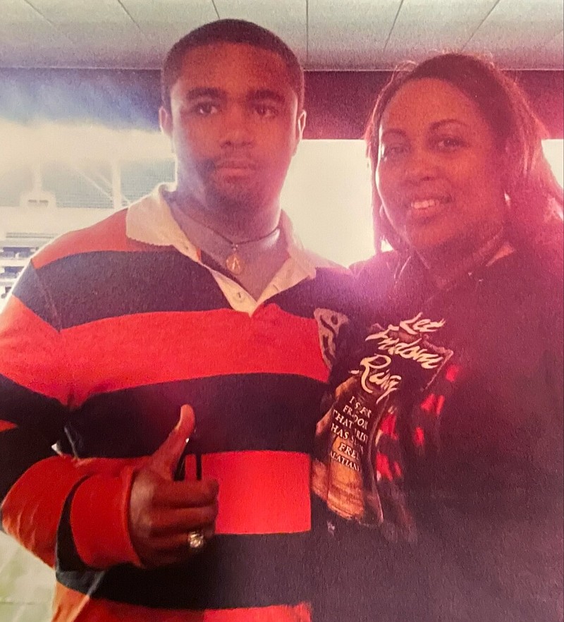 Kymara Seals is pictured with her son D'Andre two days before he committed suicided. (Special to the Commercial)