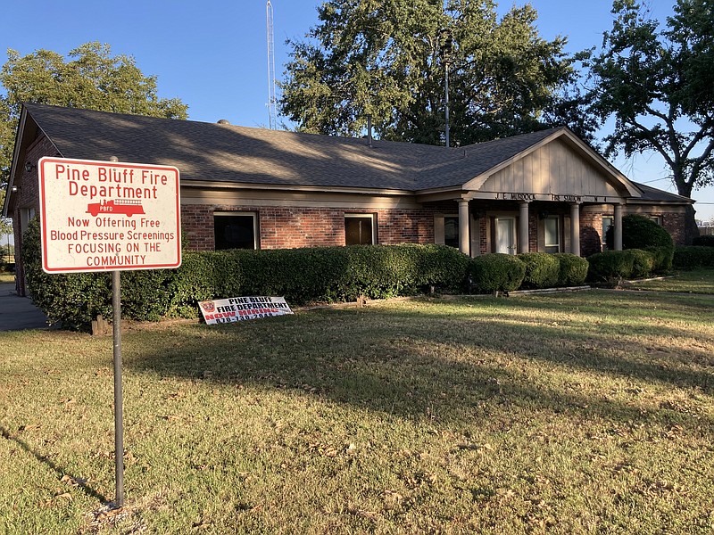 The old fire station on Commerce Road could be the home of a food pantry if the measure is approved by the Pine Bluff City Council. (Pine Bluff Commercial/Byron Tate)