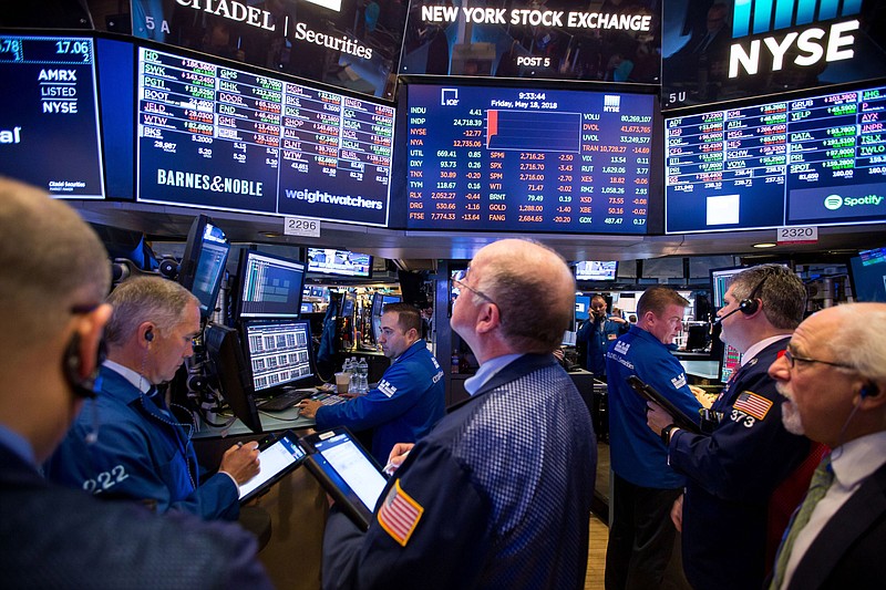 Traders work on the floor of the New York Stock Exchange in New York on May 18, 2018. MUST CREDIT: Bloomberg photo by Michael Nagle