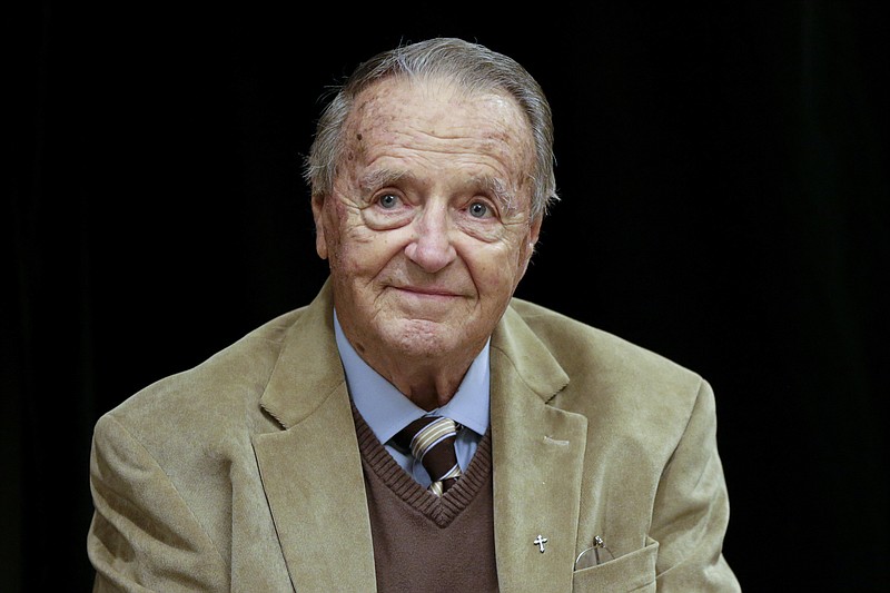 In this Jan. 10, 2018, file photo, former Florida State head coach Bobby Bowden smiles at a Rotary Club luncheon in Omaha, Neb. (AP Photo/Nati Harnik, File)