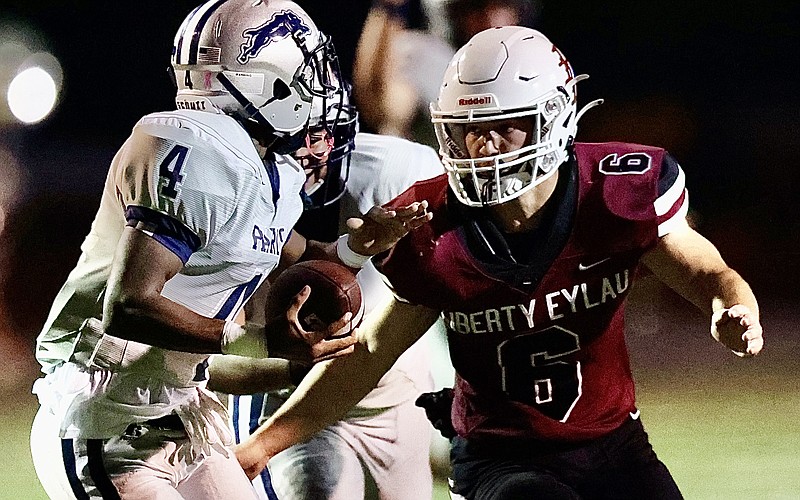 Liberty-Eylau throttled Paris, 28-0, on Friday, Sept. 2, 2022, at Harris Field in Texarkana, Texas. (Photo by JD)