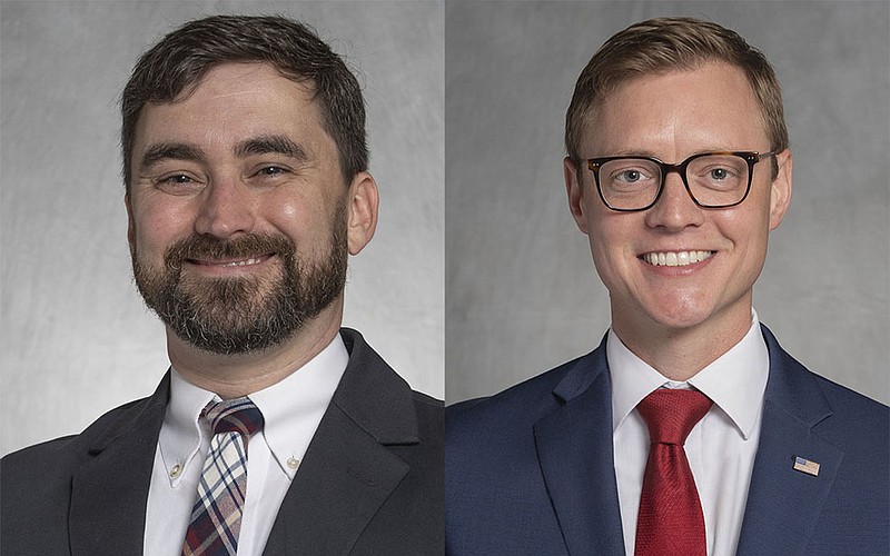 Brian Eaton (left) and Grant Hodges are competing for the District 14 seat in the Arkansas House of Representatives.
