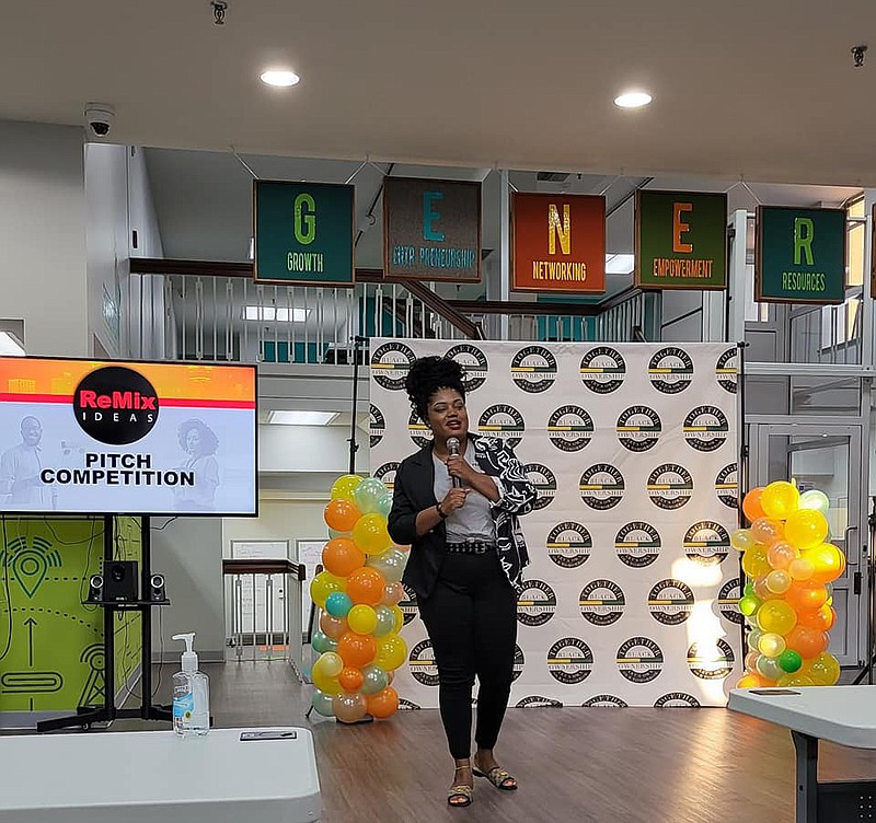 Dominique Akins of Peaky’s Luxe Beauty Parlor and Peaky’s Braid Academy won the Pitch Competition hosted by The Generator and ReMix Ideas. (Special to the Commercial)