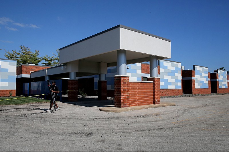 FILE - The exterior of the new Planned Parenthood facility is seen in Fairview Heights, Ill., on Oct. 2, 2019.  Midwestern Planned Parenthood officials on Monday, Oct. 3, 2022, announced plans for a mobile abortion clinic — a 37-foot RV that will stay in Illinois but travel to near the border of adjoining states that have banned the procedure since the Supreme Court overturned Roe v. Wade earlier this year. (Christian Gooden/St. Louis Post-Dispatch via AP, File)