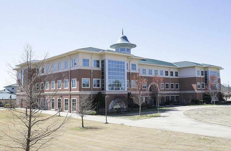 Northwest Arkansas Community College is shown April 1, 2021 in Bentonville. The college is taking another look at adding residential facilities to its main campus.
(File Photo/NWA Democrat-Gazette/Charlie Kaijo)