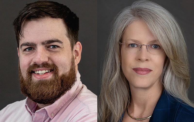 Christian May (left) and Carrie Perrien Smith are competing for Benton County’s Quorum Court District 5 seat.