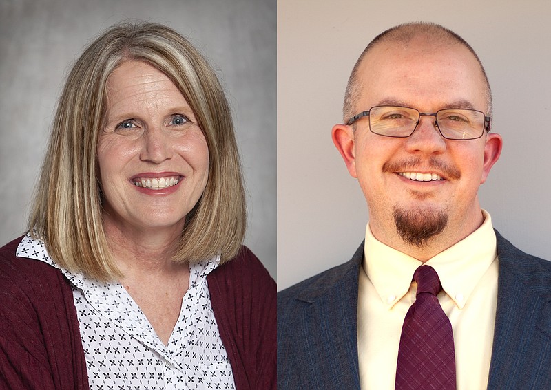 Republican nominee Hope Duke (left) faces Michael Gill of the Libertarian Party in the state House race for northwest Benton County’s District 12.