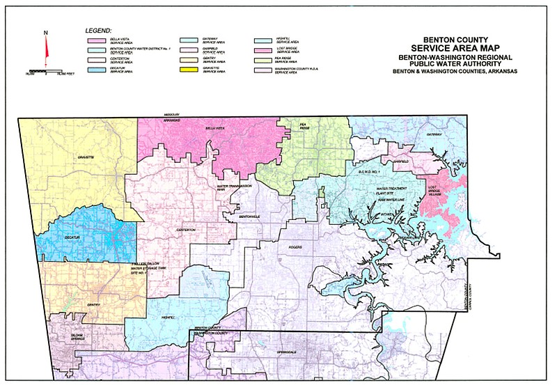 Map courtesy of Pea Ridge Water Utilities