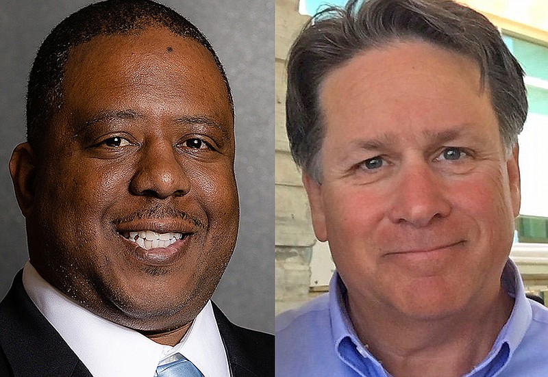 Roger Brooks (left) and David Wilson, both political newcomers, are competing for the District 2 seat on the Washington County Quorum Court.