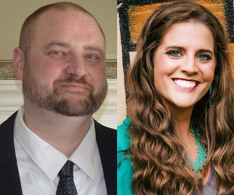 Brent Fiegle (left), a Libertarian, faces Bethany Henry Rosenbaum, a Republican, in the election for the Benton County District 14 justice of the peace seat.