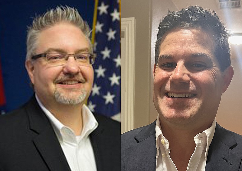 Republican incumbent Joel Edwards (left) will face Libertarian Brian Leach for the Benton County justice of the peace District 15 seat.