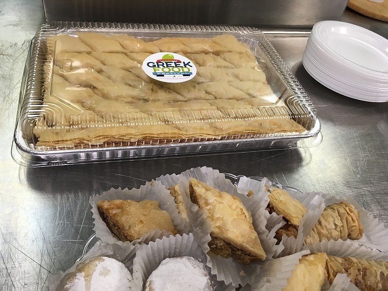 Baklava and other baked goods are available for pick-up at the Greek Food Festival. (Democrat-Gazette file photo)
