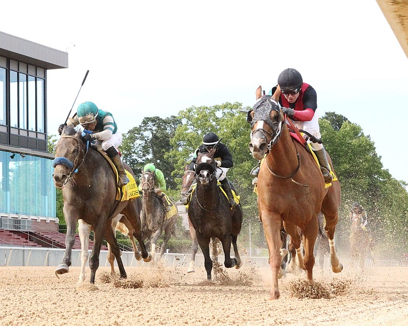 Whitmore wins the Count Fleet Sprint Handicap on April 18, 2020, at Oaklawn. - Photo courtesy of Coady Photography