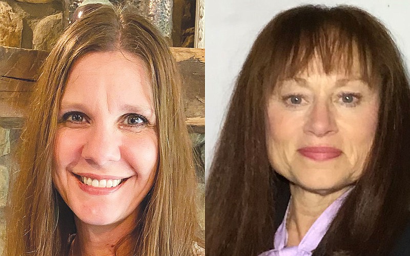 Jennifer Faddis (left) faces Gail Pianalto in the race for the Zone 2 seat on the Bentonville School Board.