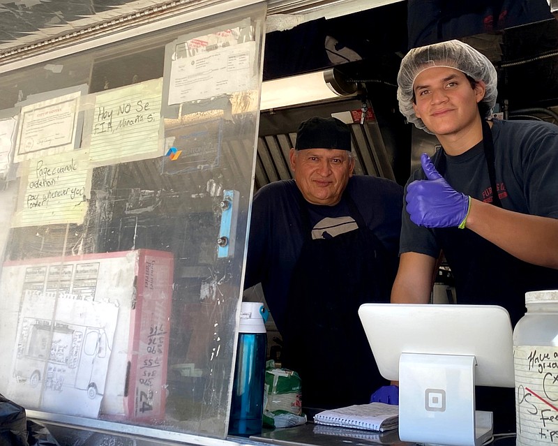 Trucks serving hot food in cold weather in Benton County The Arkansas