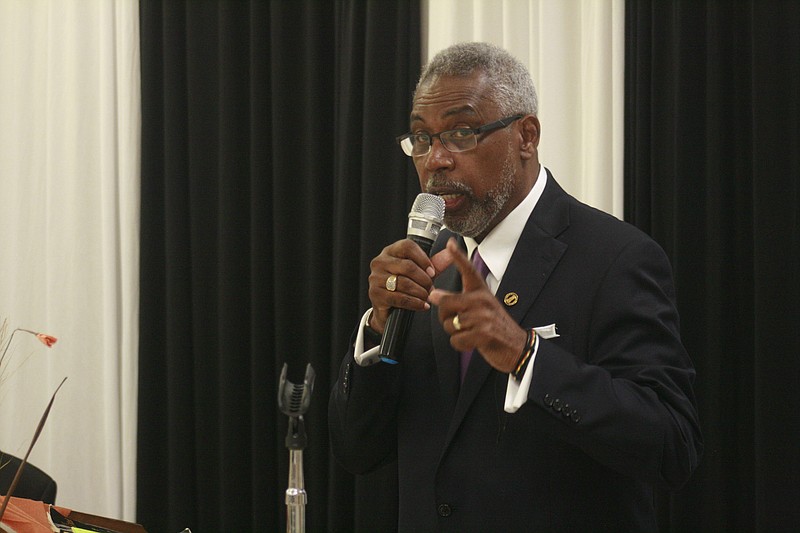 Rev. O'Dell Carr served as the keynote speaker at the 2022 NAACP Freedom Fund banquet. (Matt Hutcheson/News-Times)