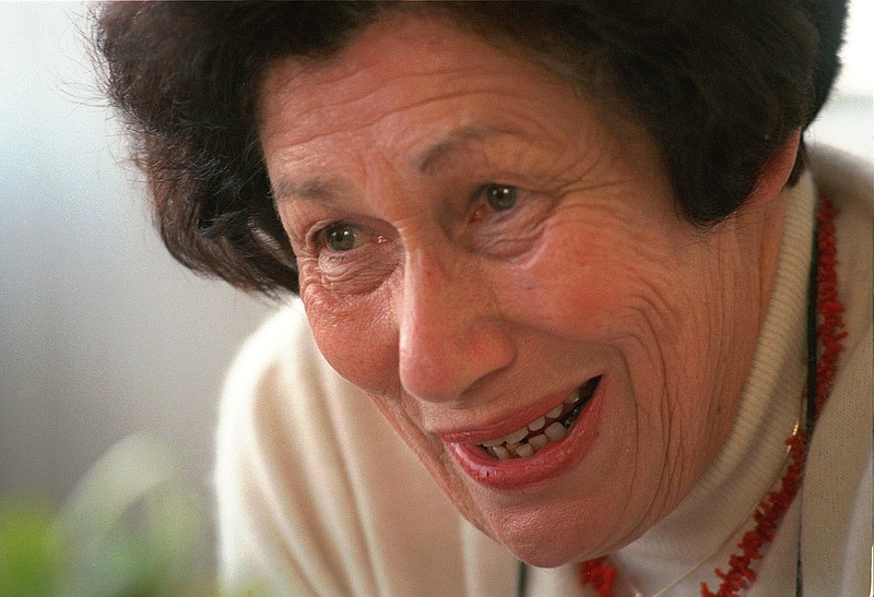 FILE - Hannah Pick-Goslar, then 69, childhood friend of Anne Frank, is interviewed by the Associated Press at her Jerusalem apartment, Israel, Wednesday, Feb. 4, 1998. Hannah Pick-Goslar, one of Jewish diarist Anne Frank’s best friends, has died at age 93, the foundation that runs the Anne Frank House museum said Saturday, Oct. 29, 2022.  (AP Photo/Jacqueline Larma, File)