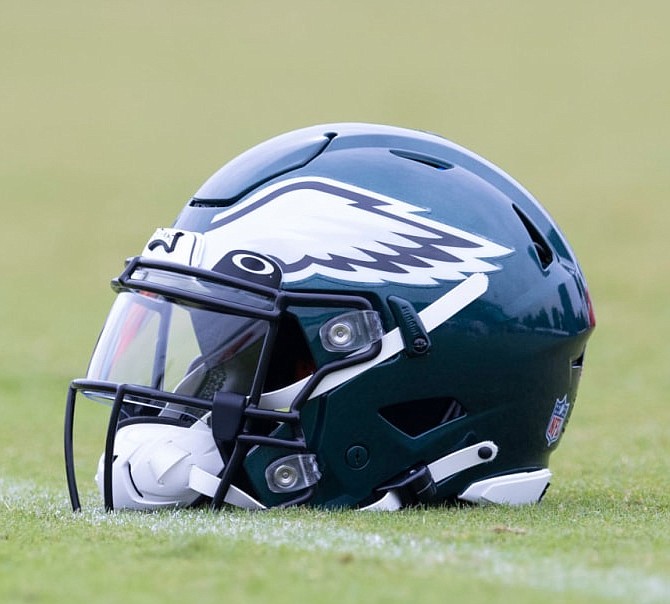 Philadelphia Eagles' A.J. Brown runs during the first half of an