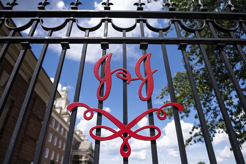 The Johnson & Johnson logo is displayed outside the company's headquarters in New Brunswick, N.J., in this 2020 file photo.

(Bloomberg News WPNS/Mark Kauzlarich)