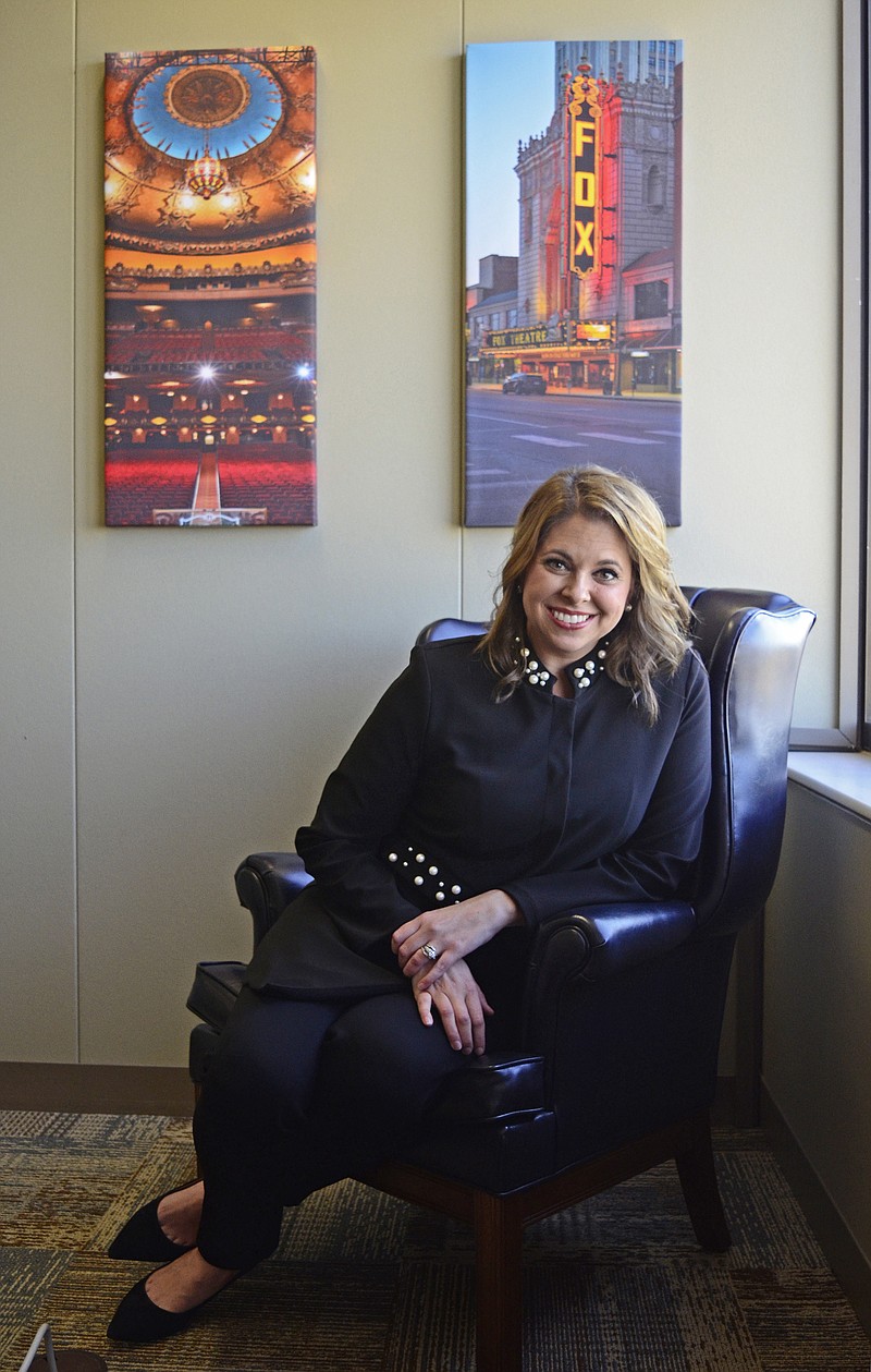 Eileen Wisniowicz/News Tribune photo:
Michelle Hataway poses for a portrait on Thursday, Nov. 3, 2022 at the Harry S. Truman State Building in Jefferson City.