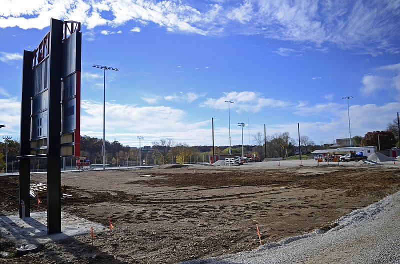 Eileen Wisniowicz/News Tribune
The construction site where the new Jefferson City High School's soccer and baseball fields will be on Wednesday, Nov. 2, 2022.