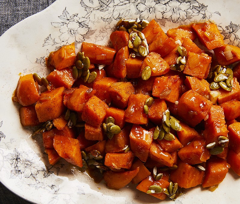 Spicy Maple Sweet Potatoes With Cinnamon Pepitas (Shadow Mountain Publishing/Ty Mecham)