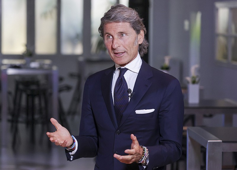 Stephan Winkelmann, president and chief executive officer of Lamborghini, during a Bloomberg Television interview at the IAA Munich Motor Show in Munich on Sept. 7, 2021. MUST CREDIT: Bloomberg photo by Alex Kraus.