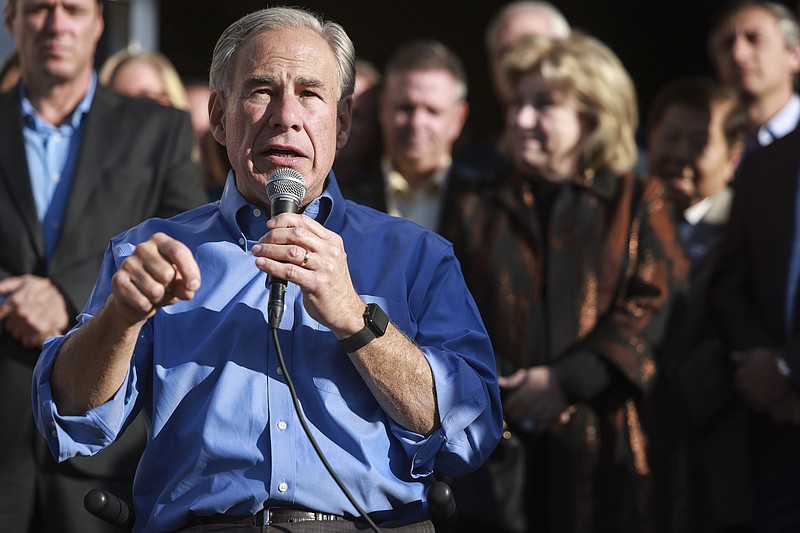 Texas Gov. Greg Abbott speaks Nov. 1, 2022, at Cafe Republic in Fort Worth. (Rebecca Slezak/Dallas Morning News/TNS)