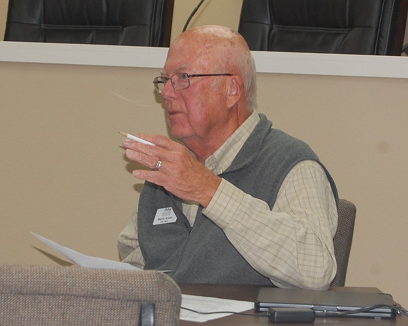 Bella Vista City Clerk Wayne Jertson discusses the 2023 schedule of meetings for the City Council on Nov. 14 during a work session at the District Court Building.

(NWA Democrat-Gazette/Bennett Horne)