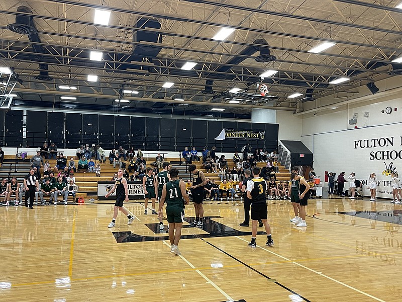 North Callaway boys basketball gets ready for tip-off against Fulton in the Fulton Jamboree Tuesday night at Roger D. Davis Gymnasium in Fulton. (Fulton Sun/Robby Campbell)