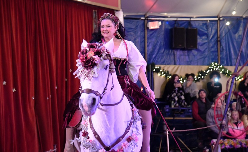 Tosca Zoppe carries on her family's 180-year tradition of circus performance from right here in Arkansas. - Photo by Lance Brownfield of The Sentinel-Record