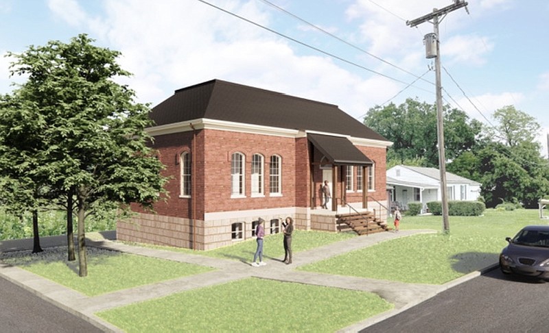 Submitted photo: 
The Opportunity 1888 Foundation creates a render of the Harrison School remodel based on plans from the  Trivers architecture firm in St. Louis.