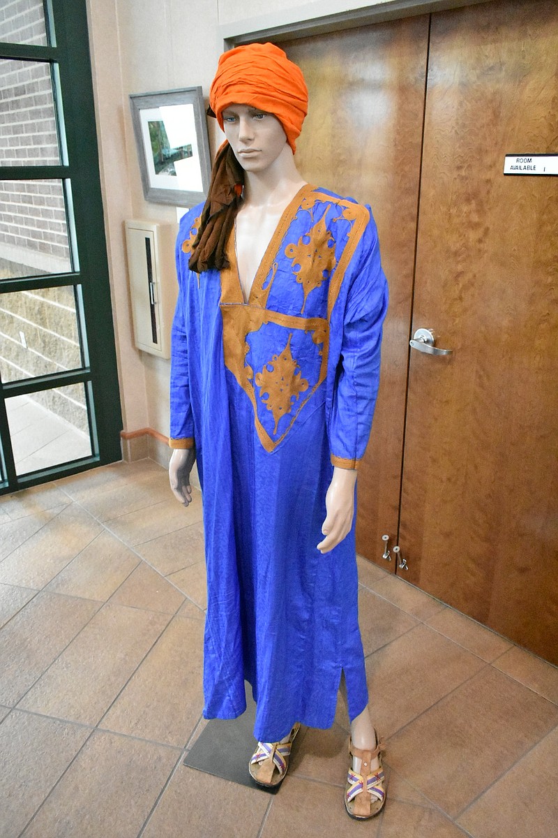 Customary Moroccan dress was on display at a cultural exhibit Saturday inside the Donald W. Reynolds Community Services Center. (Pine Bluff Commercial/I.C. Murrell)