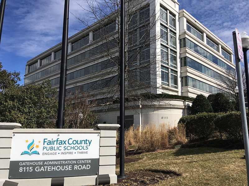 FILE - This March 4, 2019, photo shows Fairfax County Public Schools in Merrifield, Va. The U.S. Supreme Court won't hear an appeal from a Virginia school board that says it shouldn't be held liable for the alleged sexual assault of a student by a classmate on a band trip. The court without comment on Monday, Nov. 21, 2022, rejected the appeal from the Fairfax County School Board. The case will now go to trial in federal court in Alexandria, Va. (AP Photo/Matthew Barakat, File)