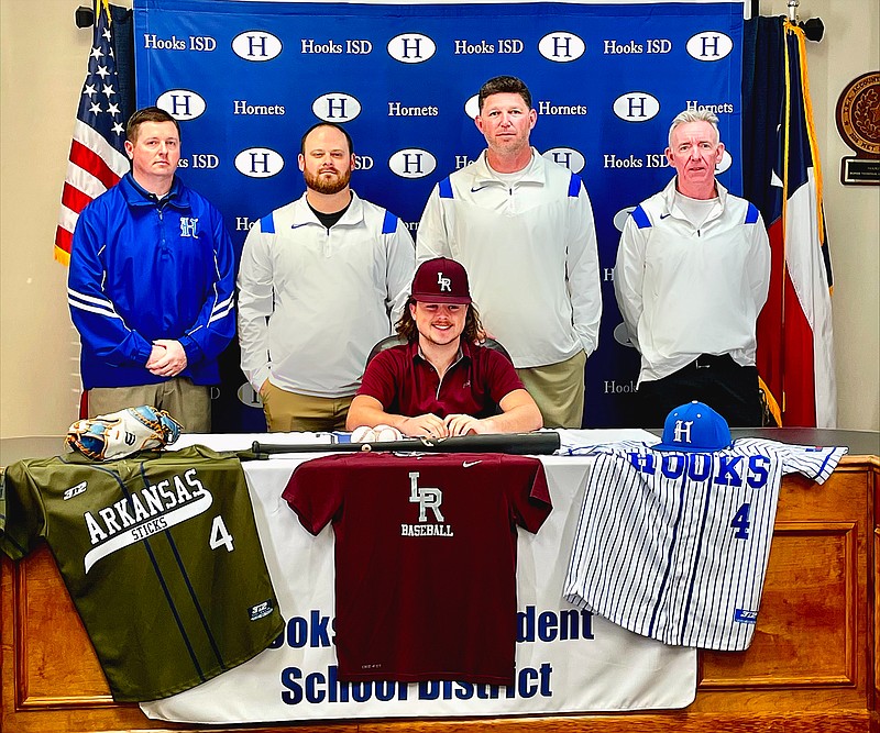 Hooks High School standout Logan Davis recently signed a national letter of intent to attend the University of Arkansas-Little Rock. (Submitted photo)