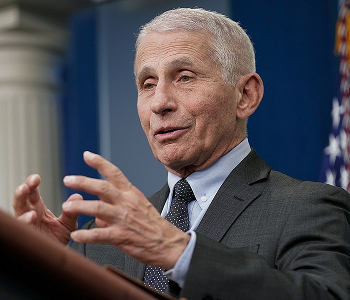 Dr. Anthony Fauci, Director of the National Institute of Allergy and Infectious Diseases, speaks during a press briefing at the White House, Tuesday, Nov. 22, 2022, in Washington. (AP Photo/Patrick Semansky)