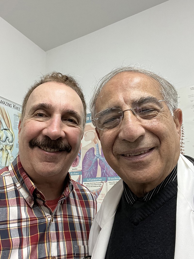 Jerry Zezima with former physician Dr. Antoun Mitromaras. (Jerry Zezima/TNS)