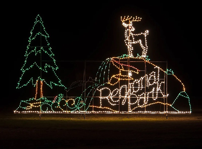 The Enchanted Land of Lights & Legends at Regional Park features more than 240 light displays in the state's largest drive-through exhibit. (Special to The Commercial/ExplorePineBluff.com)