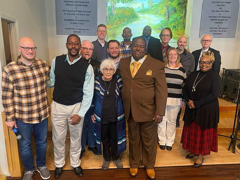 Magnolia Ministries Network members shown together at a special Thanksgiving celebration Sunday. (Becky Bell/Special to the Banner News)