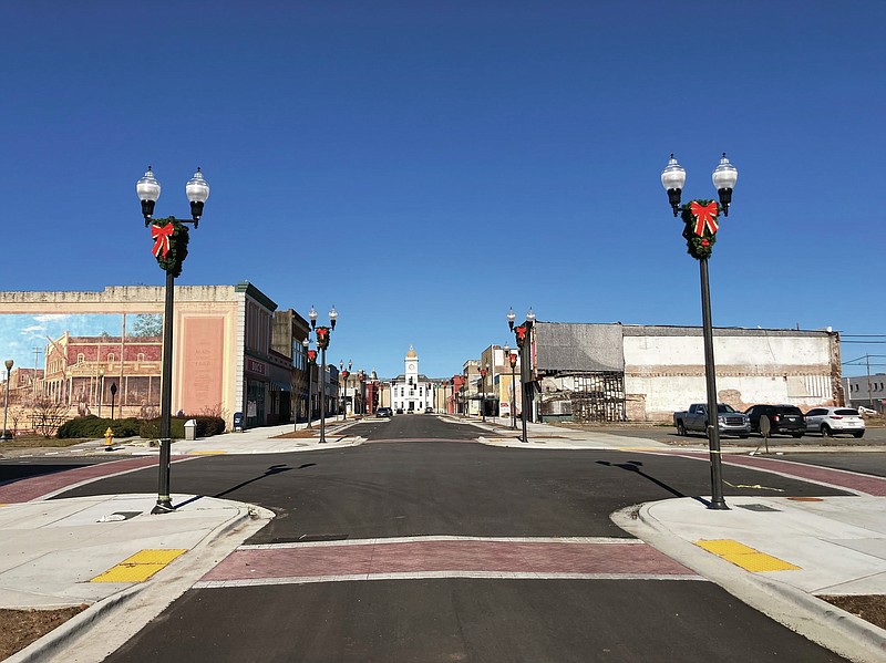The streetscape on Main Street is one of the projects Go Forward Pine Bluff points to as evidence that projects are getting done with the 5/8th-cent sales tax. (Pine Bluff commercial file photo/ Byron Tate)