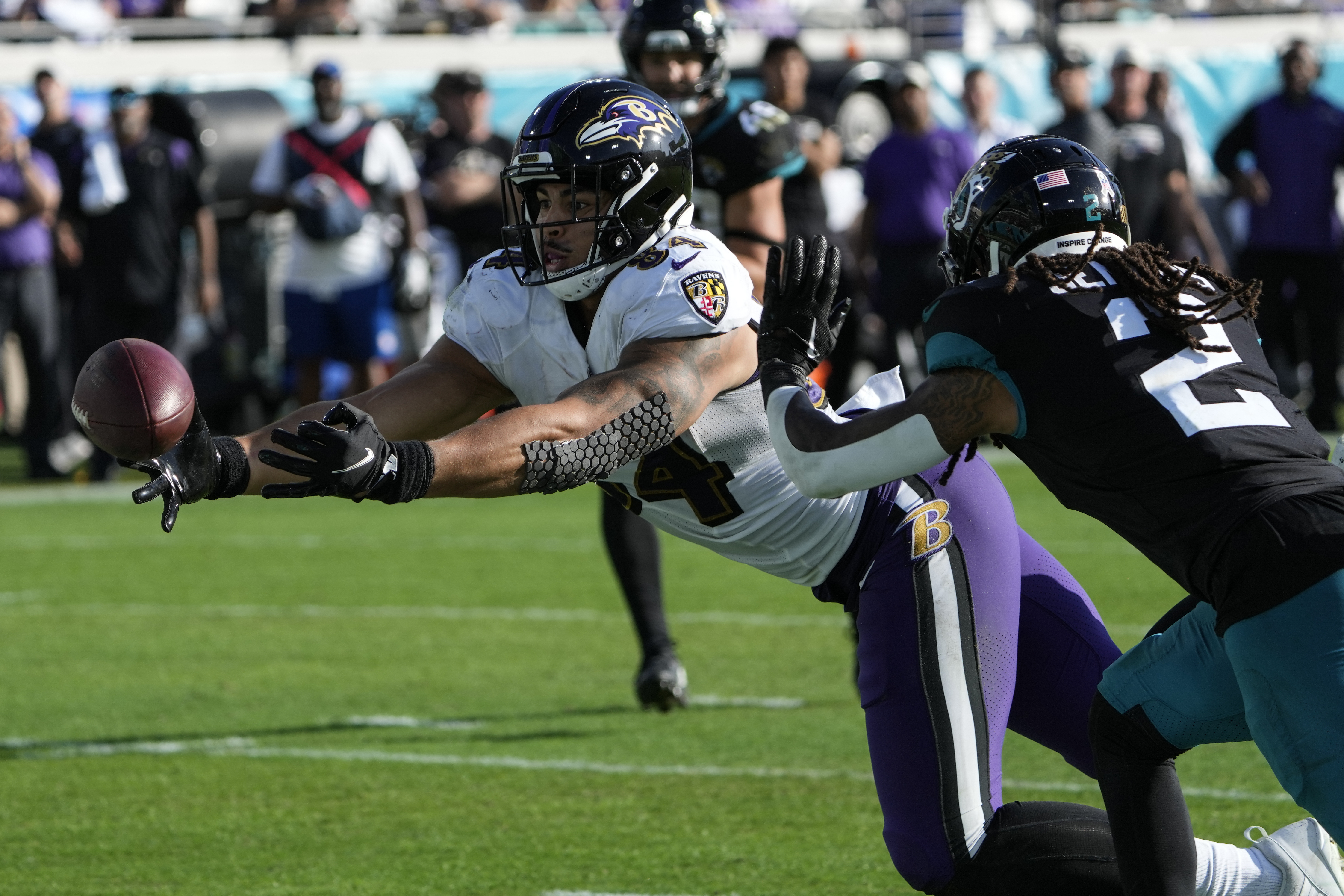 Baltimore Ravens Tight End Josh Oliver Editorial Stock Photo