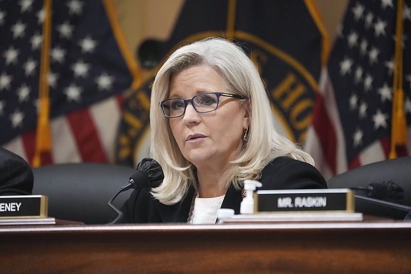 Rep. Liz Cheney (R-Wyo.) speaks during the seventh public hearing of the House Select Committee to Investigate the January 6 Attack on the U.S. Capitol, on Capitol Hill in Washington, July 12, 2022. (Haiyun Jiang/The New York Times)