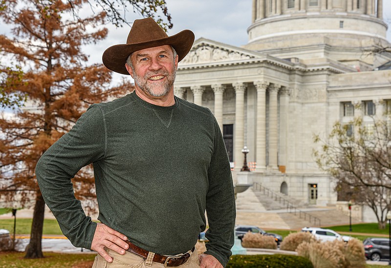 Julie Smith/News Tribune photo: 
Vic Rackers poses in downtown Jefferson City near the state Capitol. Rackers retired from the Missouri Department of Conservation in 2019 and now is active with Big Brothers Big Sisters of Jefferson City.