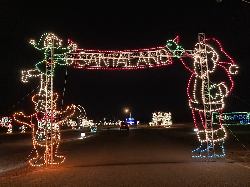 The Enchanted Land of Legends and Lights features almost a million lights as seen in this 2020 file photo. The light trail has struggled with electrical infrastructure problems causing a delay in its opening. (Pine Bluff Commercial file photo/Byron Tate)