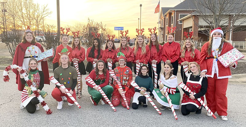 TIMES photograph by Annette Beard
The Pea Ridge Blackhawk band and color guard led the long line of floats, Jeeps, corvettes and horses for the annual Pea Ridge Christmas Parade Saturday, Dec. 3, 2022.