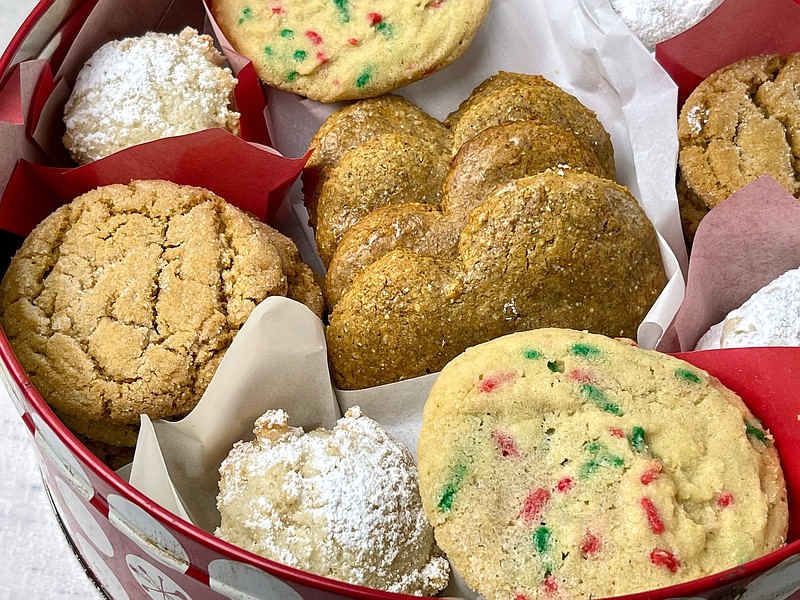 The best cookie boxes include a combination of cookie types: nutty, sugary, crunchy, chewy, sparkly, boozy and filled. (Arkansas Democrat-Gazette/Kelly Brant)