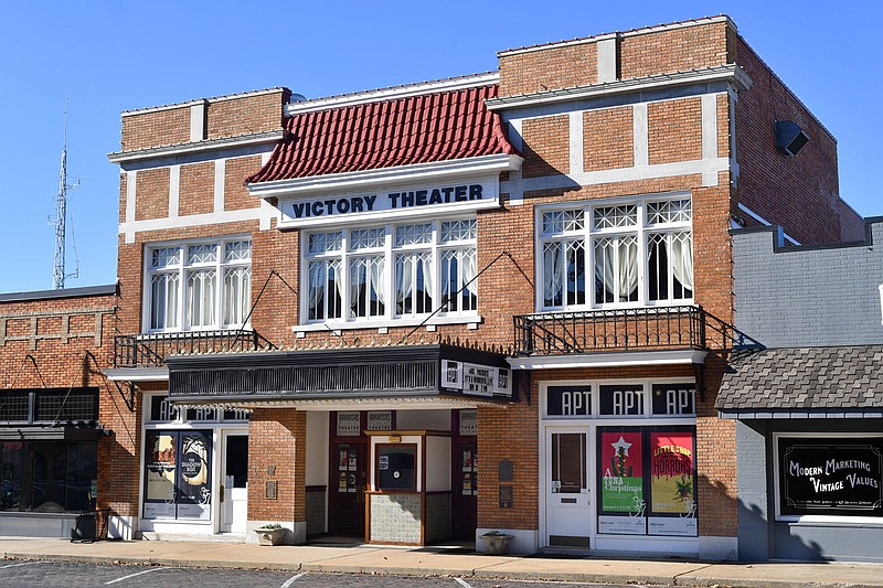The Victory Theater, home of Arkansas Public Theatre, is seen Monday, Nov. 28, 2022, on Second Street in downtown Rogers. A grant from the Walton Family Foundation will fund renovations to the theater that will more than double its seating capacity. Visit nwaonline.com/221129Daily/ for today's photo gallery. 
(NWA Democrat-Gazette/Andy Shupe)