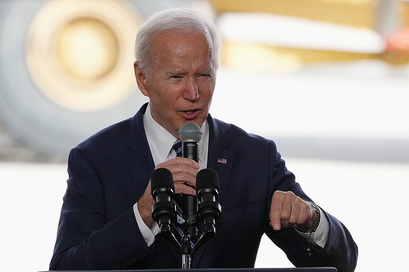 FILE - President Joe Biden speaks after touring the Taiwan Semiconductor Manufacturing Company facility in Phoenix, Tuesday, Dec. 6, 2022. (AP Photo/Ross D. Franklin)